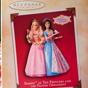 Hallmark Keepseake Barbie Princess and the Pauper Ornament